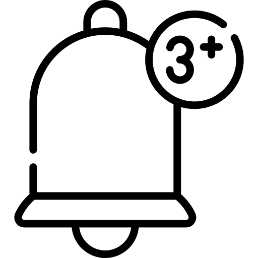 Notification bell instrument interface alert icon Notification bell instrument interface alert icon