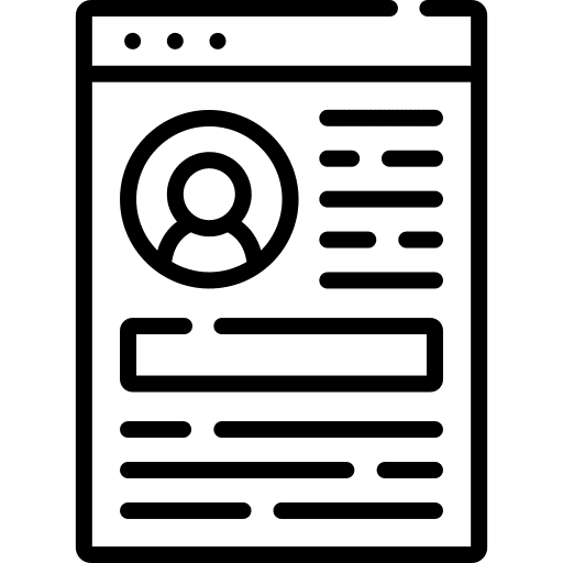 Profile personal data information identification icon Profile personal data information identification icon