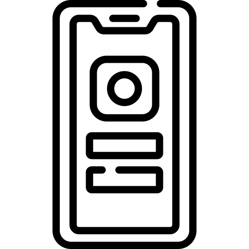 Social media smartphone entry browser icon Social media smartphone entry browser icon