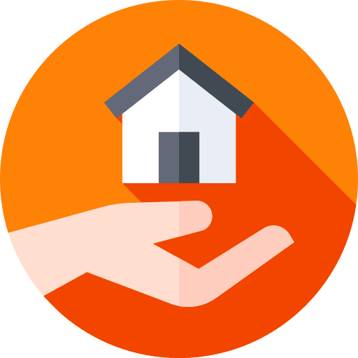 Agent hand broker real estate icon
