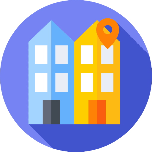 Buildings building location real estate icon Buildings building location real estate icon