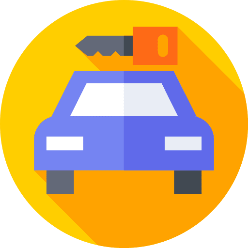 Car rental secure security transportation icon