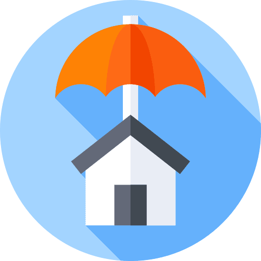 Home insurance house real estate security icon Home insurance house real estate security icon