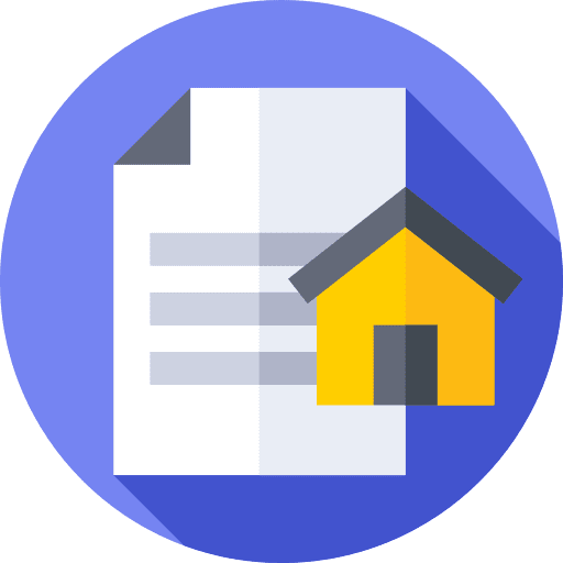 Real estate files and folders document contract icon