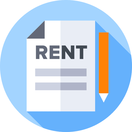 Rental real estate file rental icon