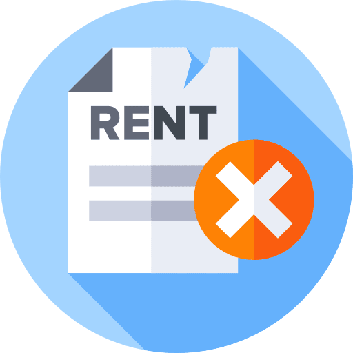 Cancel buildings rental cross icon Cancel buildings rental cross icon