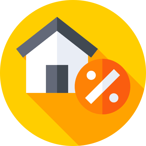 Discount property percentage house icon Discount property percentage house icon