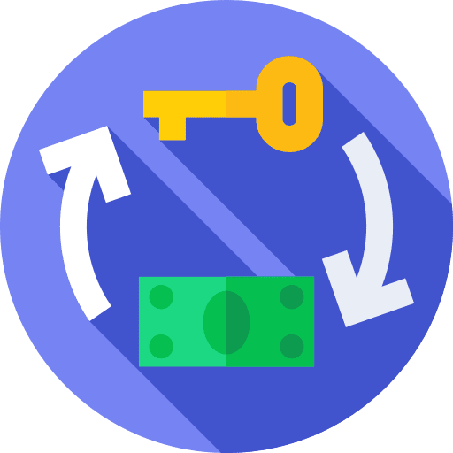 Loan documents dollar key icon Loan documents dollar key icon