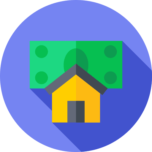Money real estate business house icon Money real estate business house icon