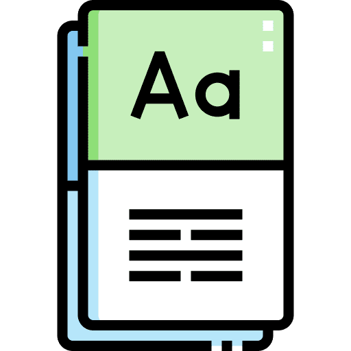 Flash card memorization vocabulary translate icon