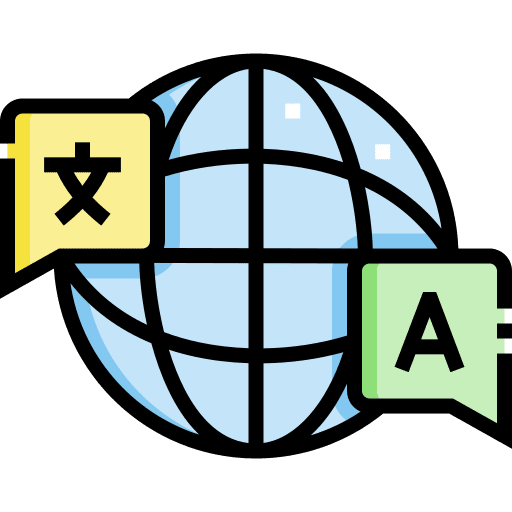 Language network world translation icon