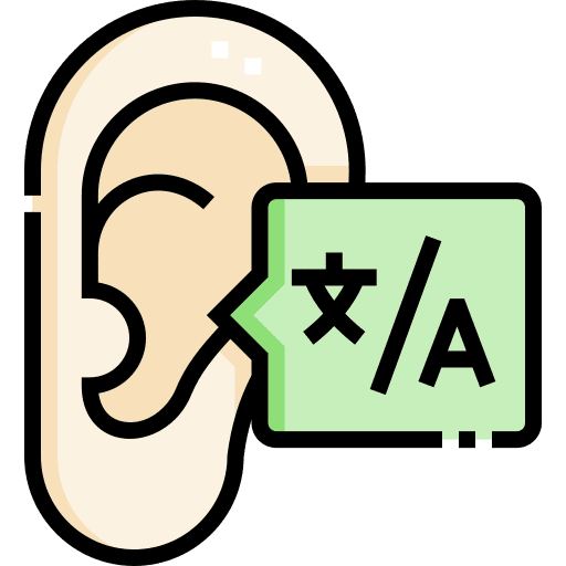 Listening ear communications listening icon Listening ear communications listening icon