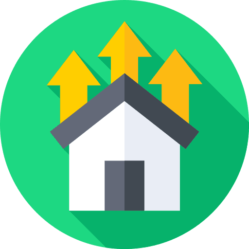 Price up house price price up icon Price up house price price up icon