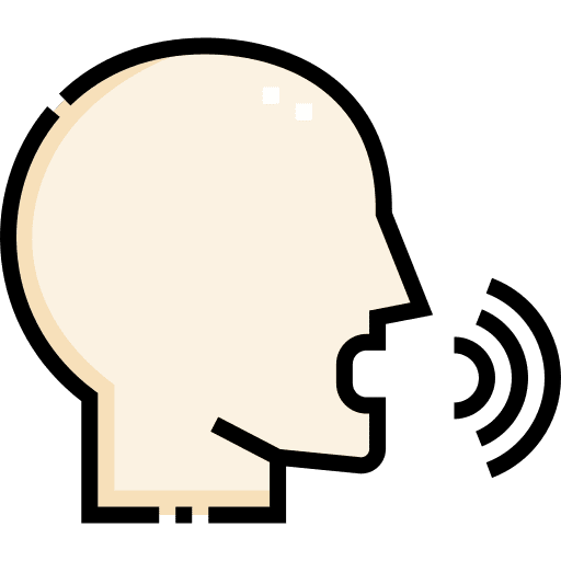 Speaking talking speak pronunciation icon
