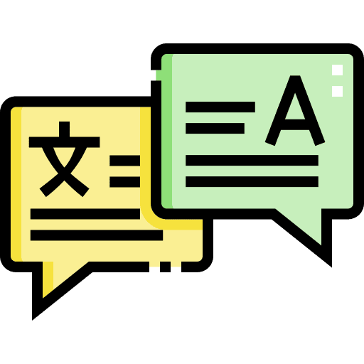 Bubble chat chat bubble education translation icon Bubble chat chat bubble education translation icon