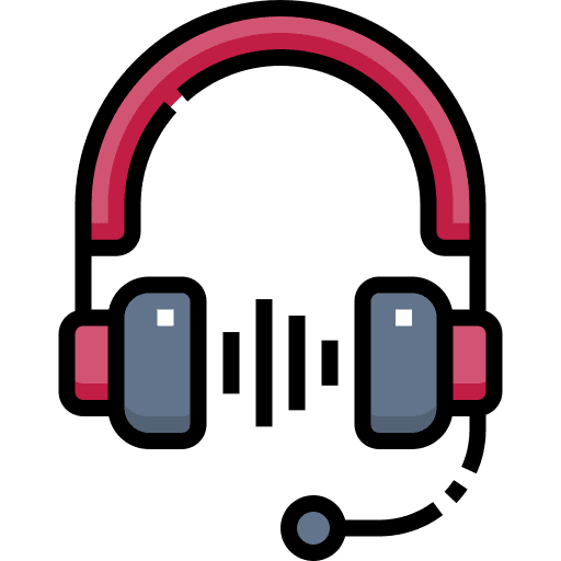 Earphone electronics telemarketer communications icon Earphone electronics telemarketer communications icon