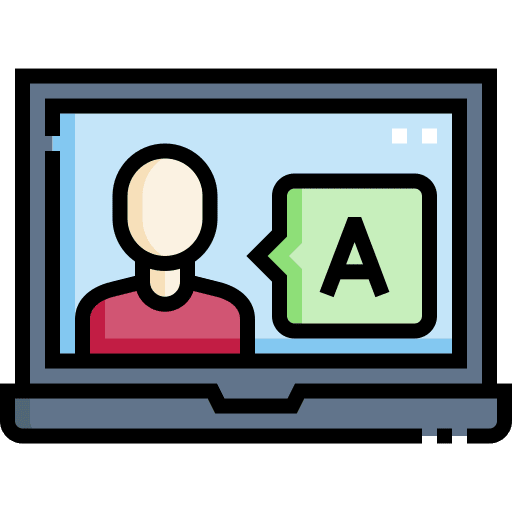 Elearning video online class technology icon Elearning video online class technology icon