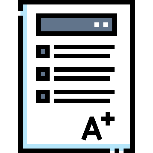 Score test document result icon Score test document result icon