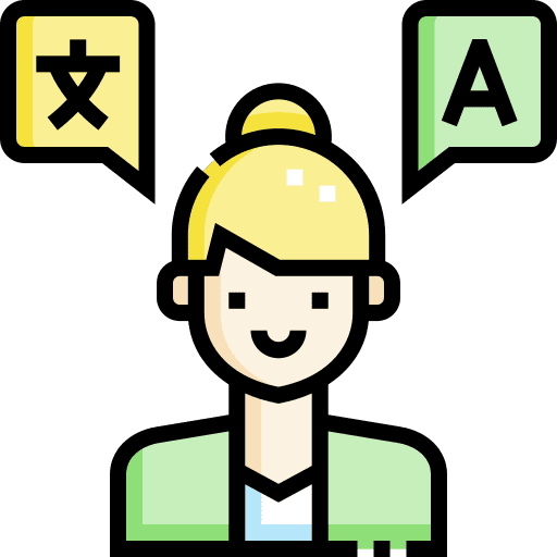 Translator blond translator language icon Translator blond translator language icon