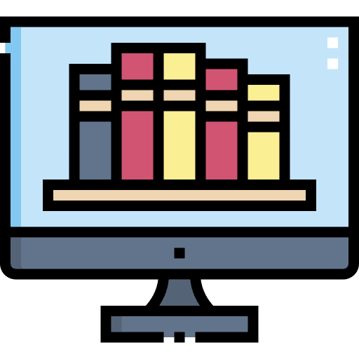 Online library study ebook education icon Online library study ebook education icon
