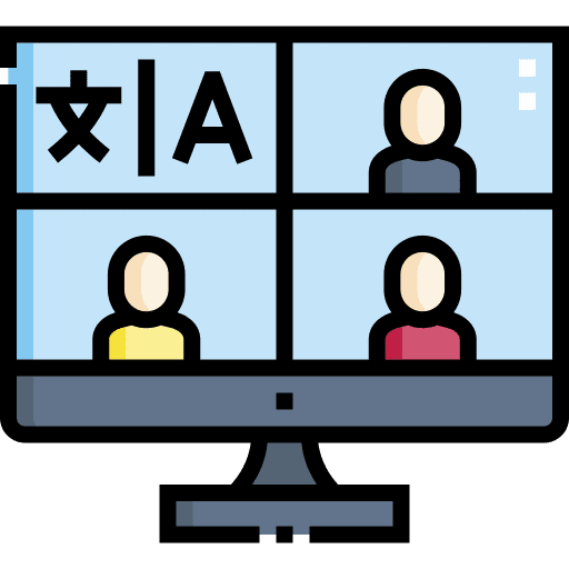 Videoconference online meeting learning icon Videoconference online meeting learning icon