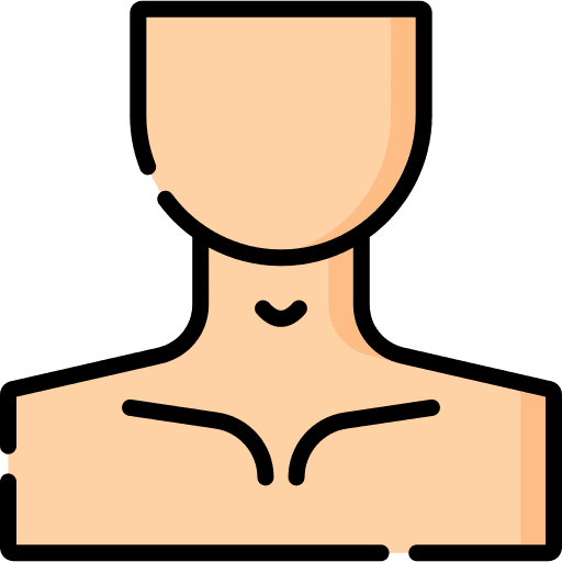 Neck healthcare and medical anatomy shoulder icon