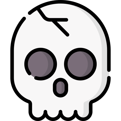 Skull fracture skull halloween icon Skull fracture skull halloween icon