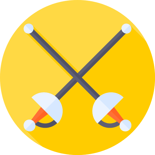 Fencing foil blade sports and competition icon Fencing foil blade sports and competition icon