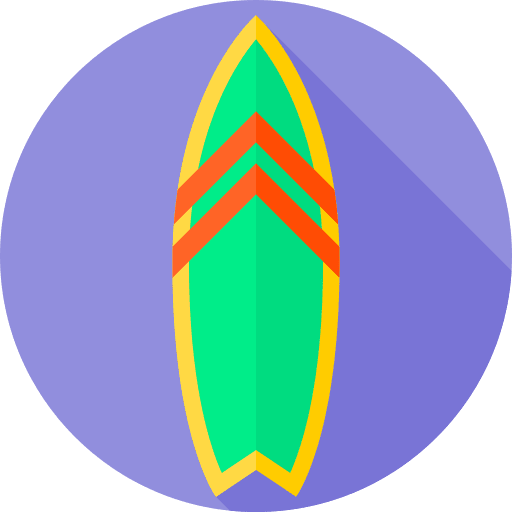 Surf equipment surfboard beach icon Surf equipment surfboard beach icon