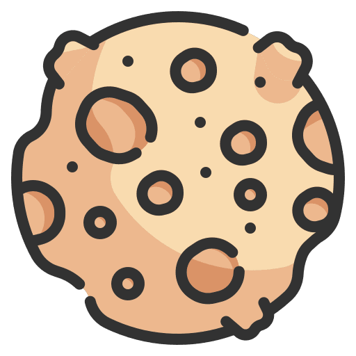Asteroid universe space meteorite icon