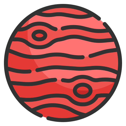 Jupiter universe planet astronomy icon