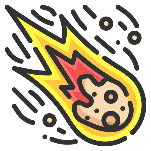 Meteorite falling collision meteor icon Meteorite falling collision meteor icon