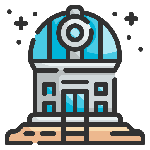 Observatory telescope education science icon Observatory telescope education science icon