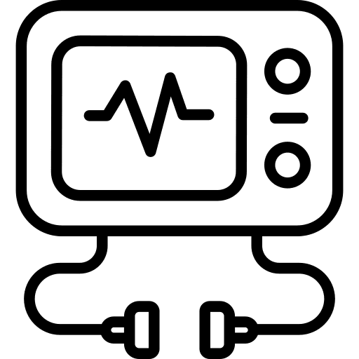 Ecg reading health cardiogram ecg monitor icon