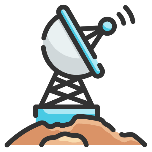 Radar science pointing antenna icon Radar science pointing antenna icon