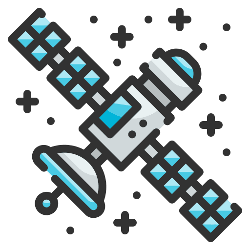 Satellite technology connection space icon Satellite technology connection space icon