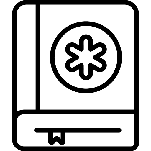 Book clinic healthcare and medical healthcare icon