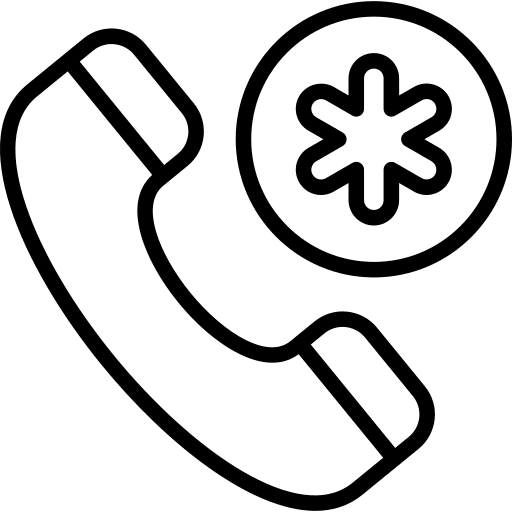 Help line emergency rescue phone icon