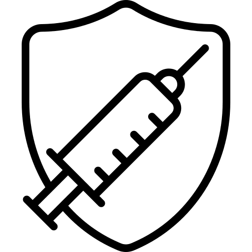 Vaccination injection syringe medicine icon