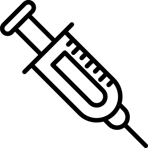 Syringe disease healthcare and medical virus icon