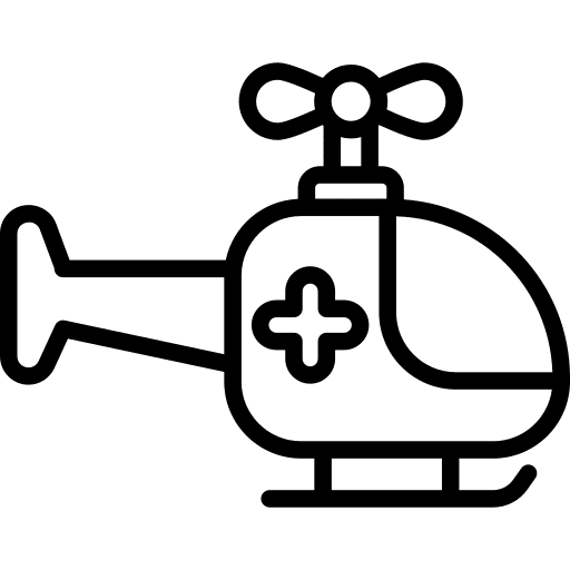 Air ambulance healthcare and medical helicopter hospital icon