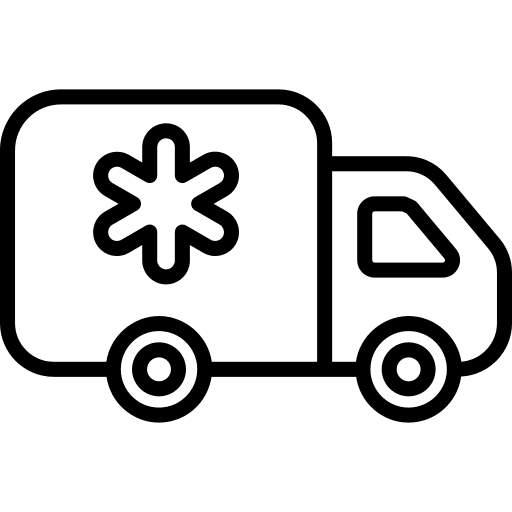 Ambulance rescue care medical icon