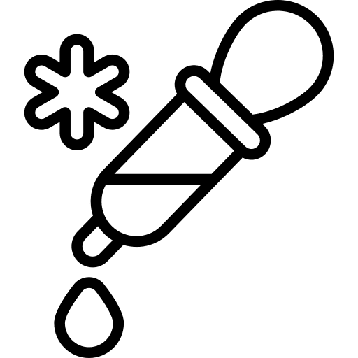 Dropper beauty tools and utensils lab icon