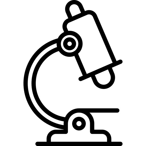 Microscope scientific healthcare and medical pathology icon