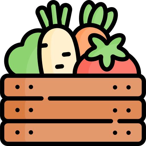 Crate harvest farm market icon