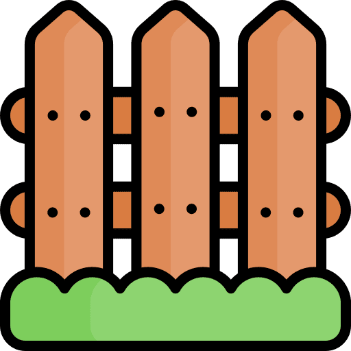 Fence protection security farming and gardening icon