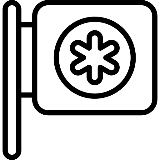 Signboard signaling healthcare and medical ambulance icon
