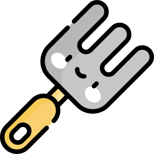 Rake equipment fork construction and tools icon Rake equipment fork construction and tools icon