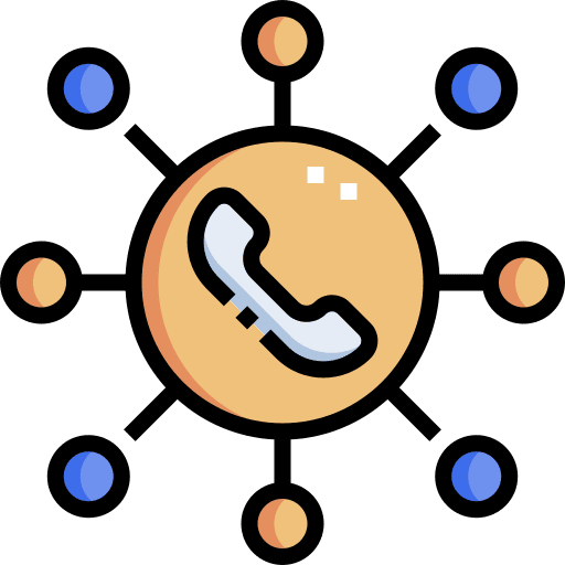 Networking phone phone operator network icon