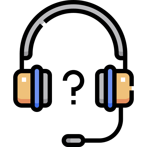 Headphones customer question client support call center icon Headphones customer question client support call center icon